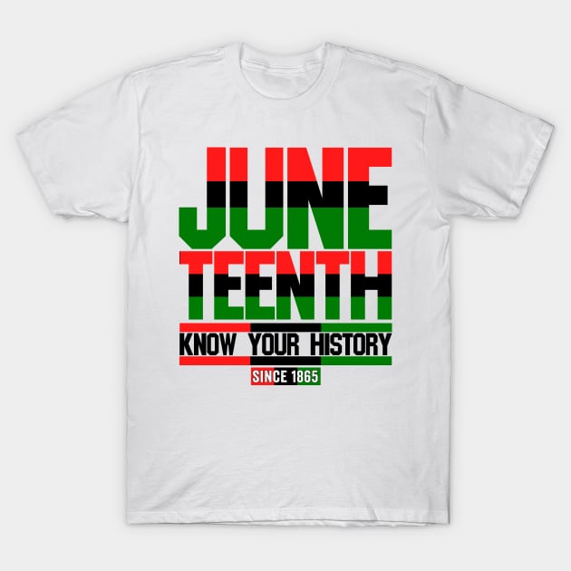 Juneteenth | Know Your History Since 1865 T-Shirt by JJDezigns